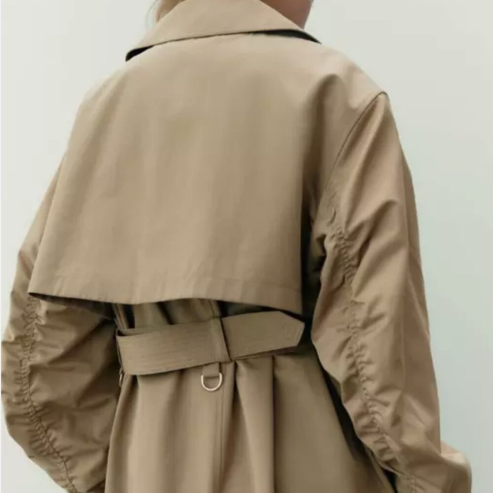 Zara Belted Trench Coat - Picture 3 of 9